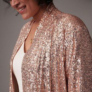 NWT Dulcinea Sequin Sequined Duster Jacket